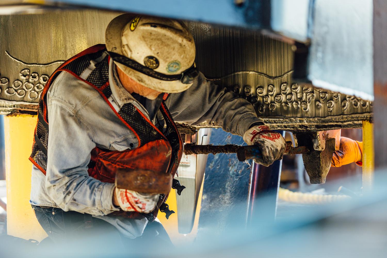 Construction worker fixing equipment